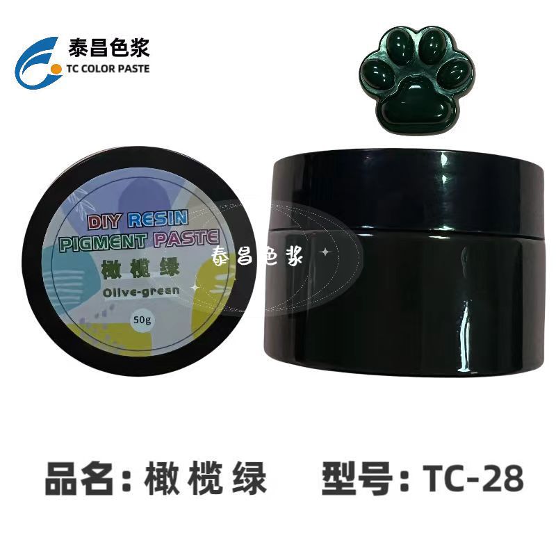 TC-28 글루 컬러 페이스트 올리브 그린, 오픈 병 50g