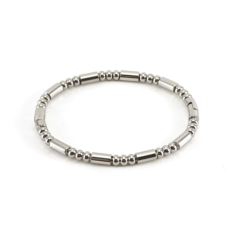 Transfronterizo europeo y americano popular de bambú redondo grano pulsera de acero inoxidable 18K oro cerrado pulsera de acero inoxidable pulsera de todos los partidos