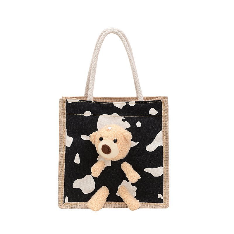 2020 ins invierno lindo oso japonés bolso de mujer estudiante de dibujos animados todo partido modelo de leche portátil estilo de moda