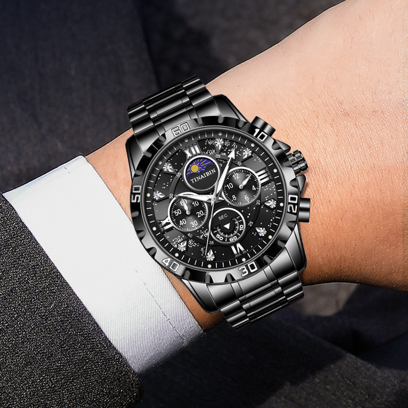 Nieuw horloge Hot Selling Tianbin merk Echt herenhorloge Multifunctioneel high-end quartz horloge Waterdicht lichtgevende trend stalen band herenhorloge_voghion.com