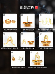 24小時盤香架香托盤12小時插香器家用沉香塔環香環架可伸縮檀香架