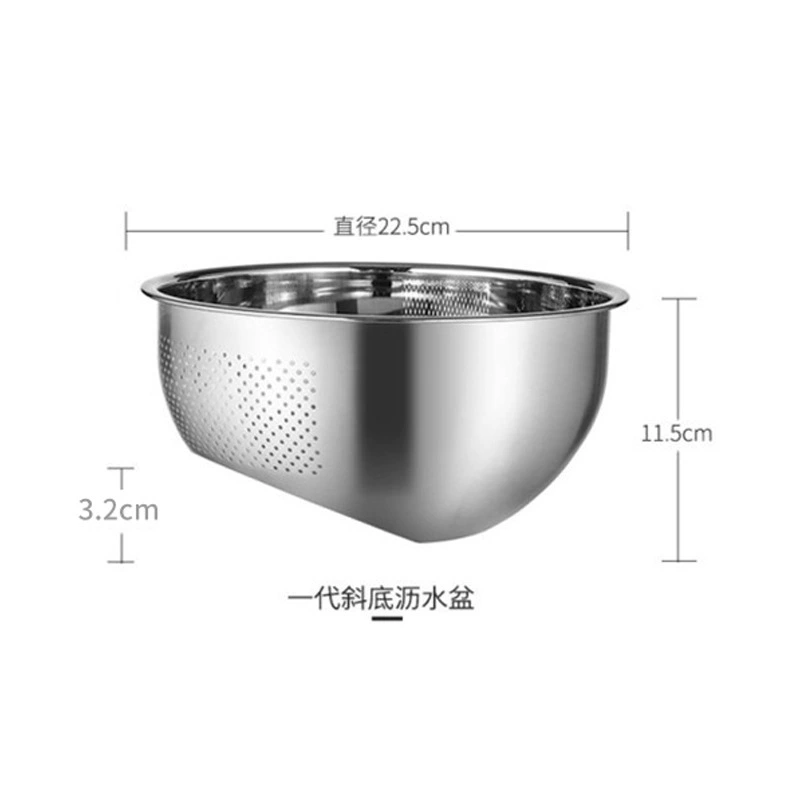 Customized 304 stainless steel drain basin multi-functional rice washing artifact rice washing sieve drain basin household basin kitchen drain basket