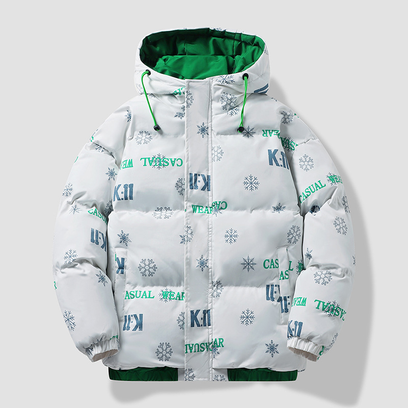 Men's Clothing Cotton Padded Jacket, Silk cotton Jacket, Autumn And Winter New Style, Plush And Thickened, Trendy Brand, Trendy Cotton Padded Jacket_voghion.com