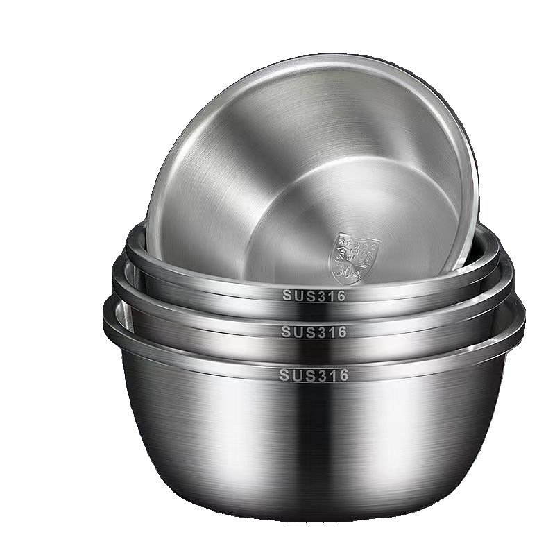 德国食品级316盆套装洗菜盆家用油盆厨房打蛋和面料理汤盆|undefined
