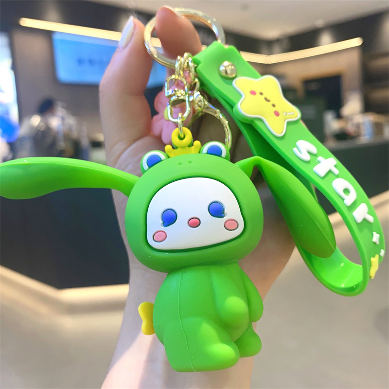 Descompresión vertical del oído llavero lindo artefacto de descompresión codicioso animal colgante pareja coche bolsa colgante regalo
