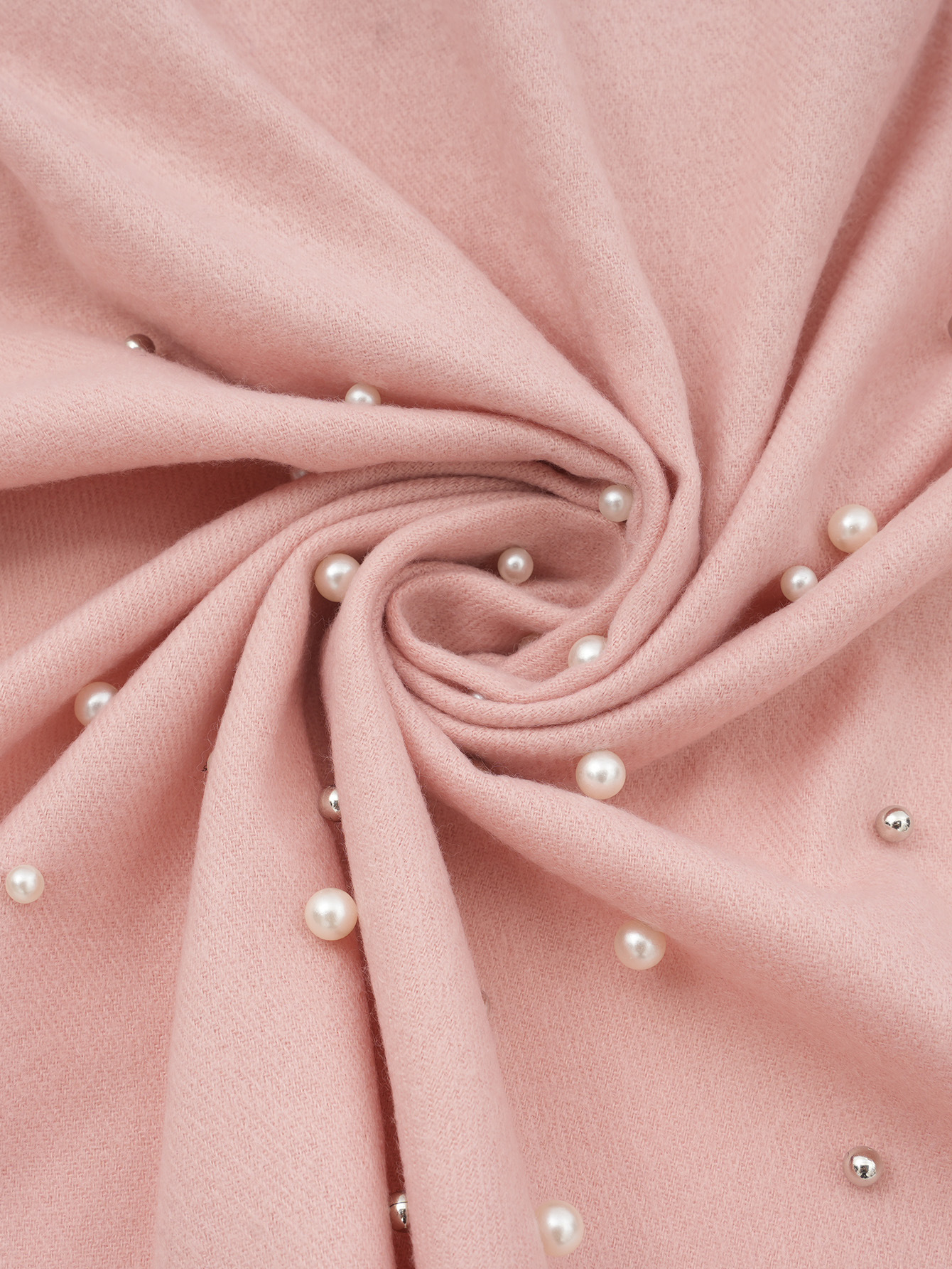 Vente chaude nouvelle automne et hiver couleur unie cheveux épineux clou perle châle en Europe et en Amérique, écharpe femme gland chaud épaissi_voghion.com