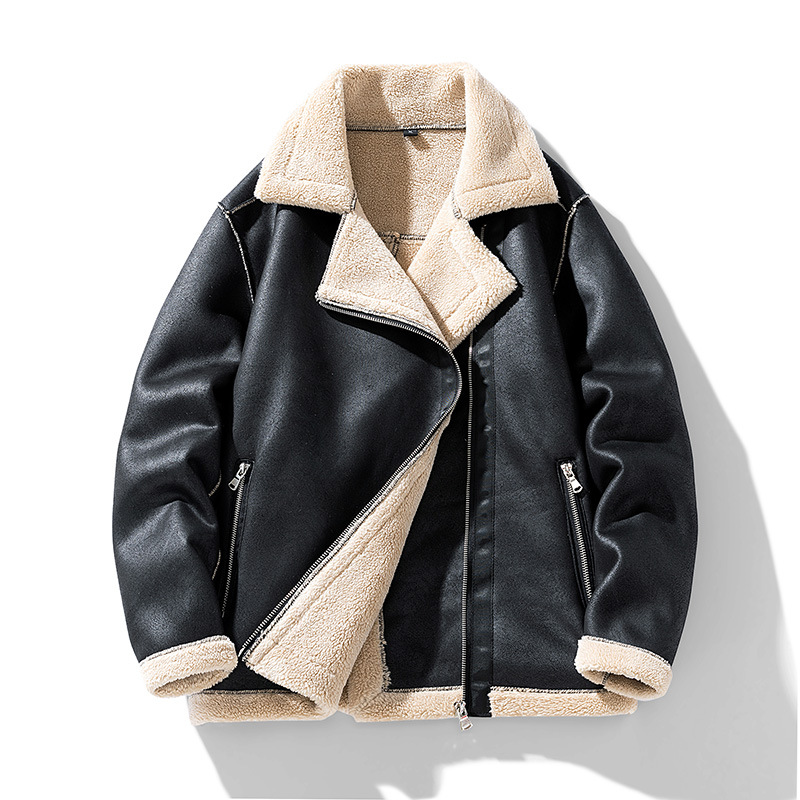 Men's Clothing Autumn And Winter New Deerskin Jacket Men's Lightweight Warm Men's Down Cotton Jacket Lambskin Jacket Trend_voghion.com
