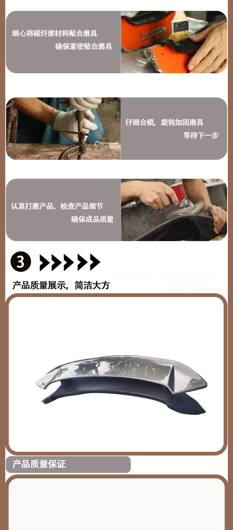 Suitable for Porsche 911 992 TURBO semi-carbon fiber tail wing wing between 2019-IN