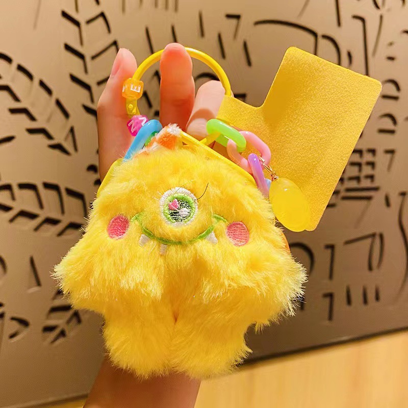 [Venta caliente] genuino de peluche monstruo coche llavero par colgante de teléfono móvil colgante bolsa colgante