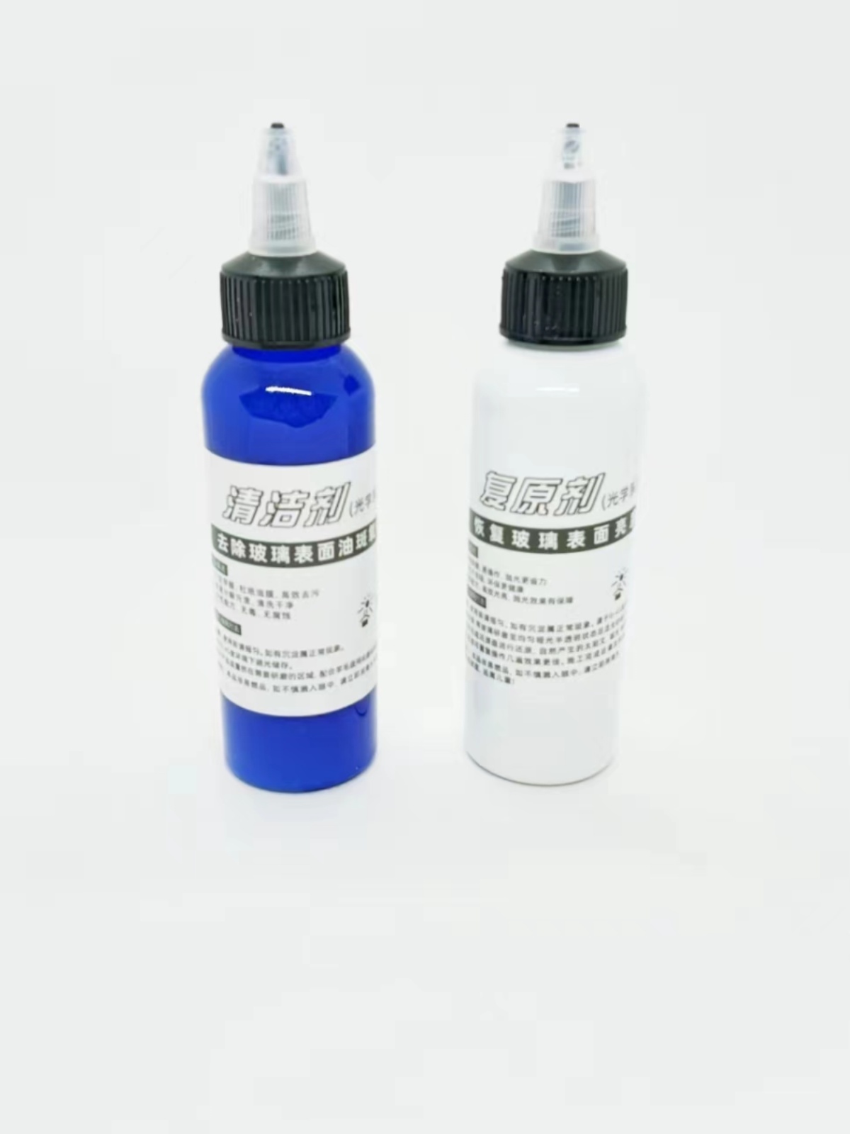 Glass scratch cleaning solution, deoxidizing agent, polishing paste, oil film remover, mirror restoration polishing agent
