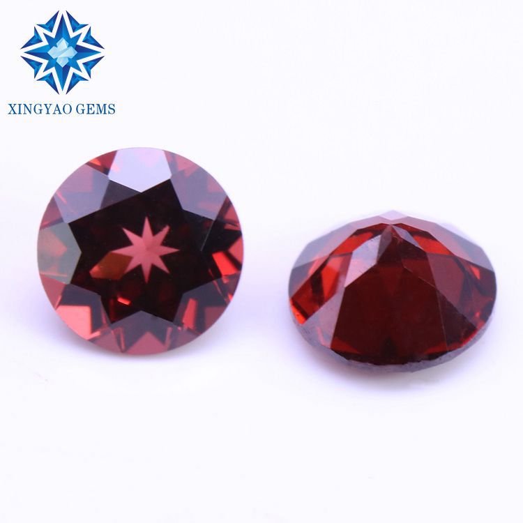 厂家直供天然石圆形 戒面裸石莫桑比克石榴石原石 裸石批发