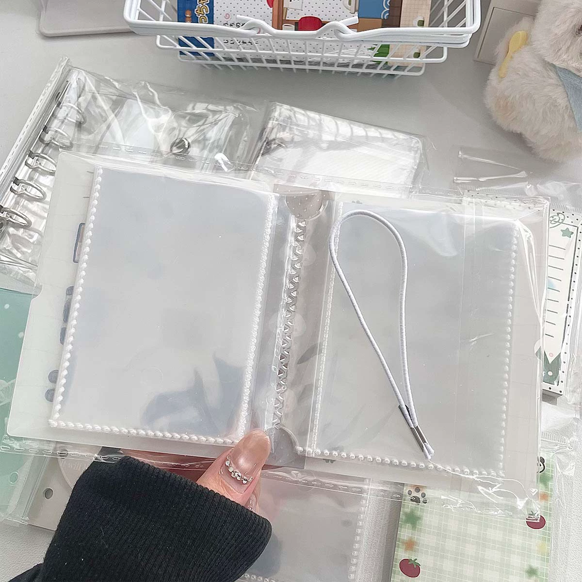 Handheld M5 Storage Set — Transparent PVC Shell, Inner Pages & Accessories, Multi-Color