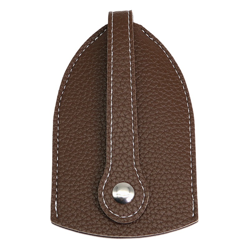 Cross-border Creative Pull-out Key Case Portable Litchi Pattern Leather Keychain Storage Bag Car Key Protective Case
