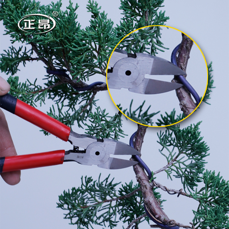 厂家直销6寸水口钳锻造盆景造型修剪工具剪铝丝斜口园艺断丝钳