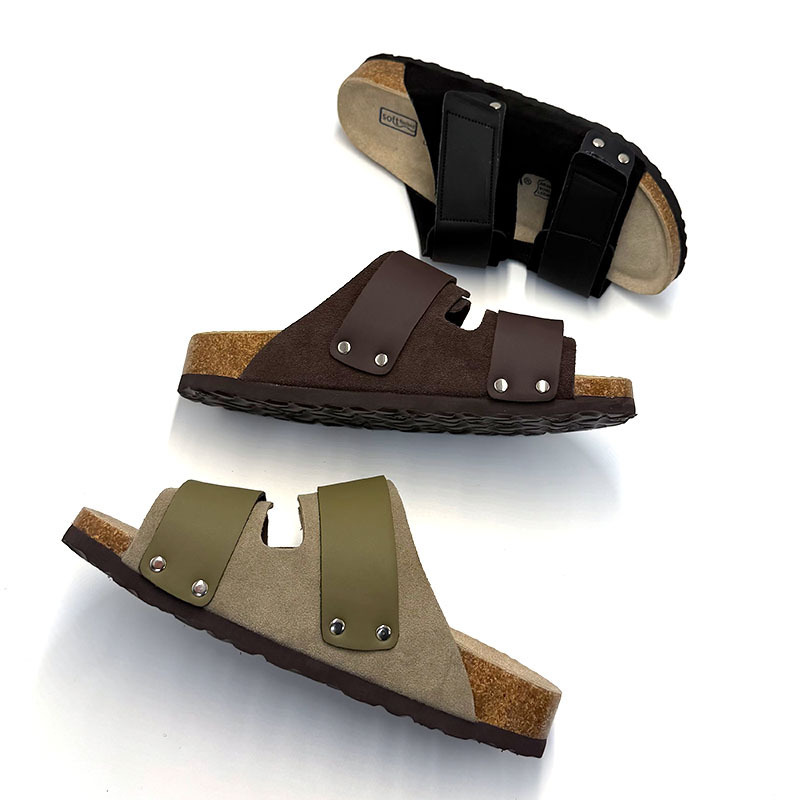 Birkenstock Uji Velcro Double-Strap Sandals, Slip-On Thick-Soled Vacation Slippers, Genuine Leather Open-Toe Birkenstock Birkenstock Uji Velcro Double-Strap Sandals, Slip-On Thick-Soled Vacation Slippers, Genuine Leather Open-Toe Birkenstock