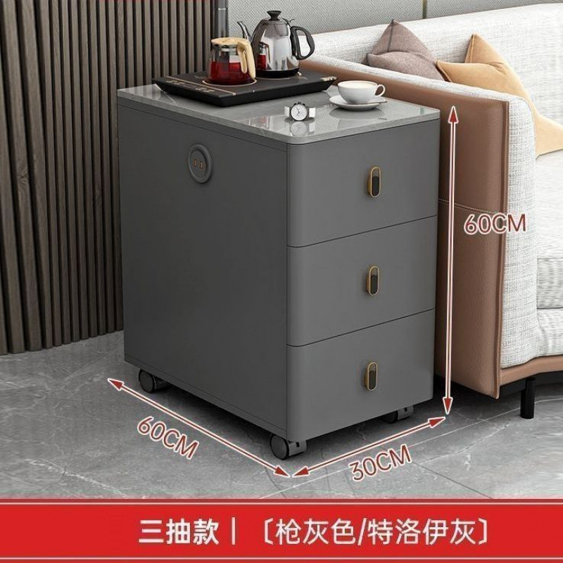 Gabinete de sofá, mesa de té móvil, mesa de té de lujo ligera, mesa de té moderna, mesa de té simple, gabinete de té para el hogar