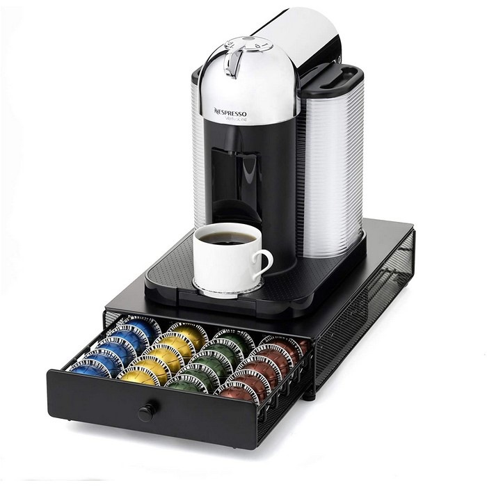 Plastic Wrapped Coffee Storage Box Tea Bag Storage Rack Office Pantry Desktop Storage Rack Student Dormitory