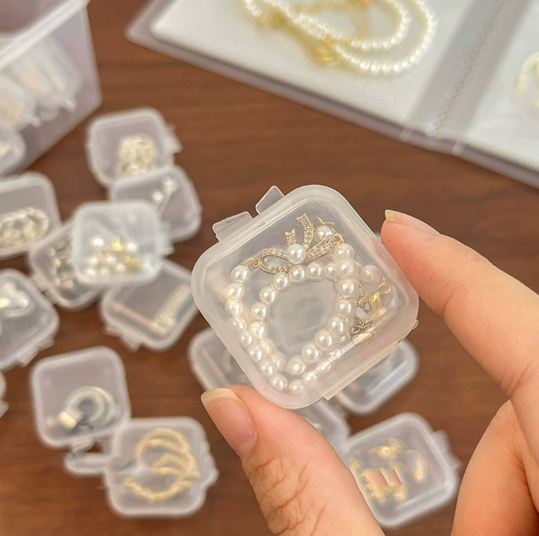 Прозрачные пластиковые серьги, коробочка для хранения, кольцо, USB-накопитель, мобильный телефон, затычки для ушей