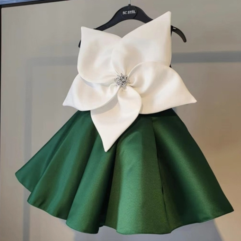 thumbnail image 1 of Vestido para niños, vestido de princesa, vestido de boda para niña con flores, vestido rosa para niña, vestido de princesa para primer cumpleaños, verano, 1 of 5