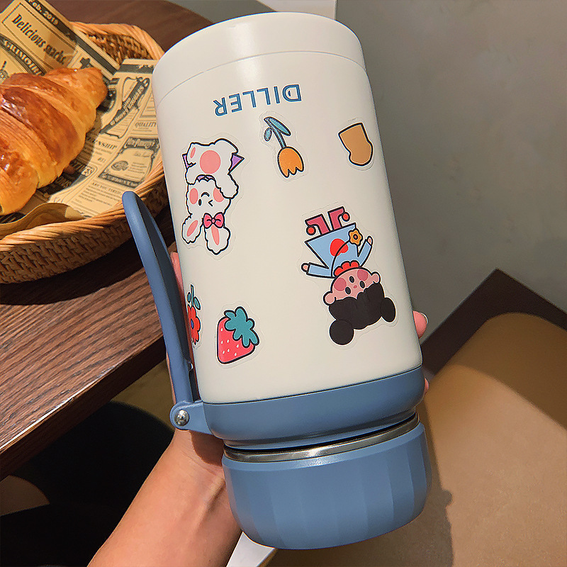 Wholesale Cartoon Stikers Large Capacity Thermos Cup Nihaojewelry display picture 7