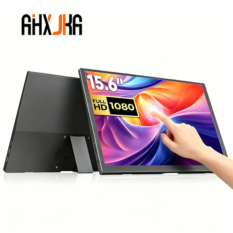 15.6inch Portable Monitor Small Stand Touch Screen 1080P FHD 72%sRGB Travel Monitor