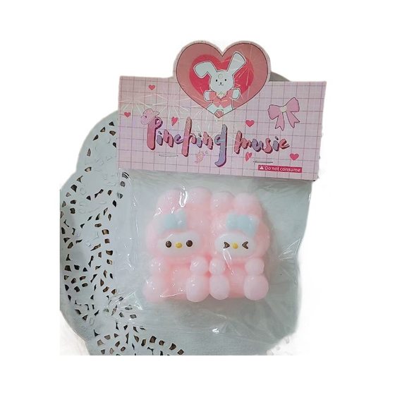 Explosive cartoon melody fox mud feeling pinch music children's decompression toy slow rebound blind box