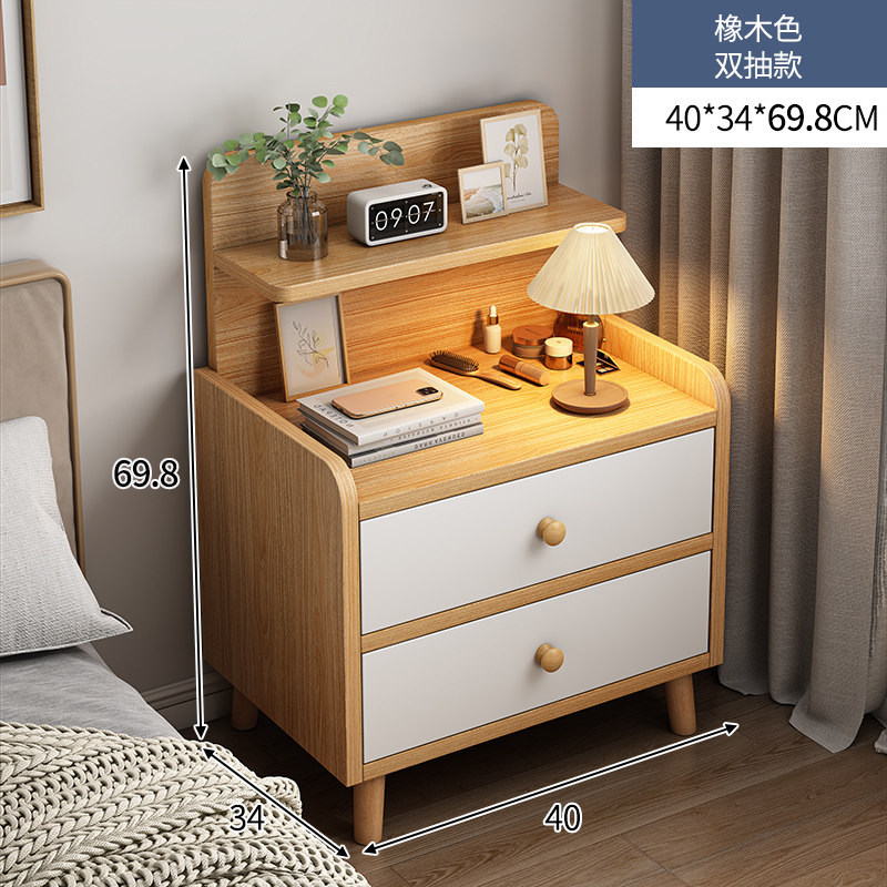 Mesa de cabecera de alquiler simple dormitorio doméstico de lujo mesa de cabecera pequeña con cajón armario