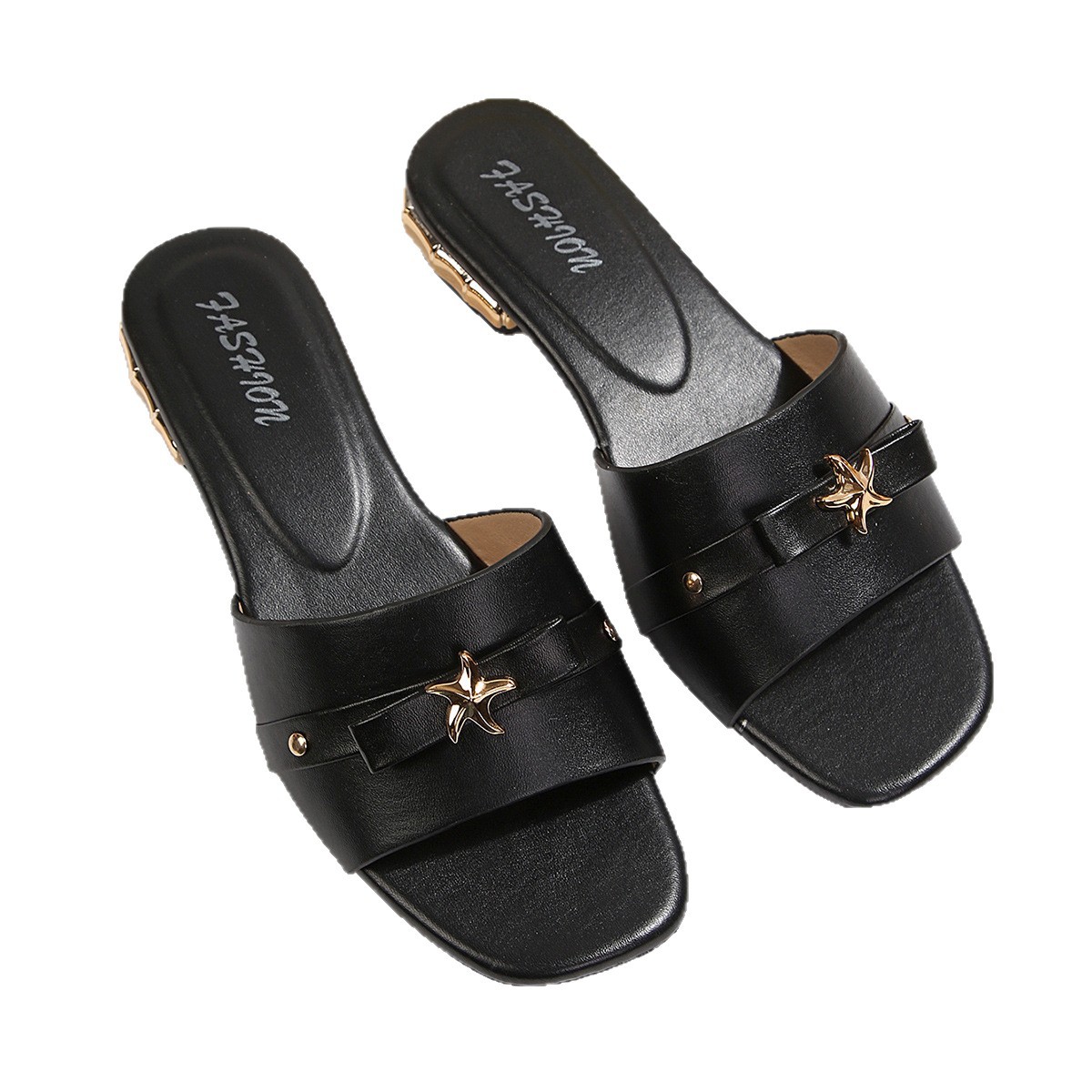 Sandalias de Mujer de Cuero Sintético con Puntera Cuadrada y Tacón Grueso para Verano image 6