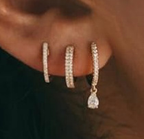 Cercei tip clips cu zirconiu din cupru set elegant_voghion.com