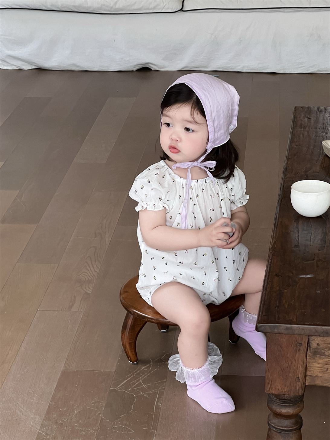 Vestido de verano para niñas vestido de una pieza delgado vestido de verano 2025 bebé nuevo bebé ropa para niños coreanos mamelito floral