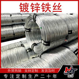 镀锌铁丝外贸8号10号12号16号铁丝线2mm5mm镀锌丝防锈打包冷拔丝