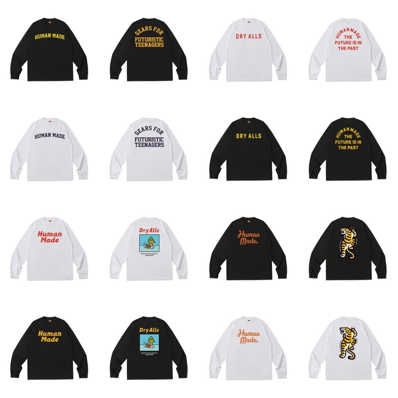 In-Stock Japanese Trendy Brand Hm Autumn/Winter Heavyweight Long-Sleeve T-Shirt Couple Cartoon Print Base Shirt In-Stock Japanese Trendy Brand Hm Autumn/Winter Heavyweight Long-Sleeve T-Shirt Couple Cartoon Print Base Shirt