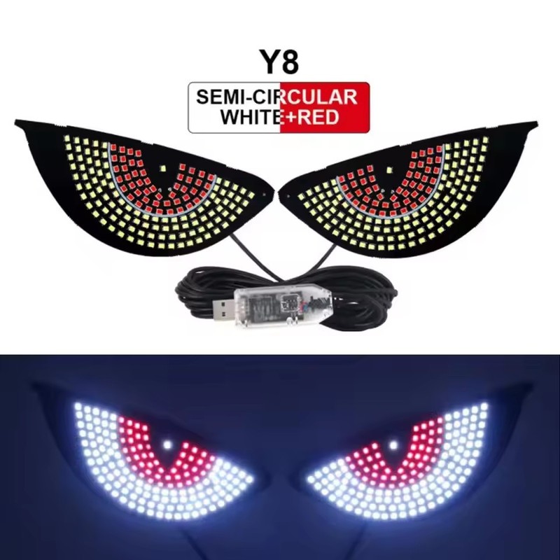 クロスボーダーダイナミック LED 車アイライト車マルチモード警告リマインダーライトリアテールライトバックミラーライト|undefined