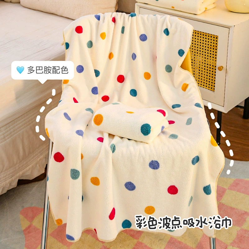 Банное полотенце женское в стиле ins взрослое полотенце шапка для сушки волос набор из трех частей 2024 Новый нехлопковый впитывающий Быстросохнущий