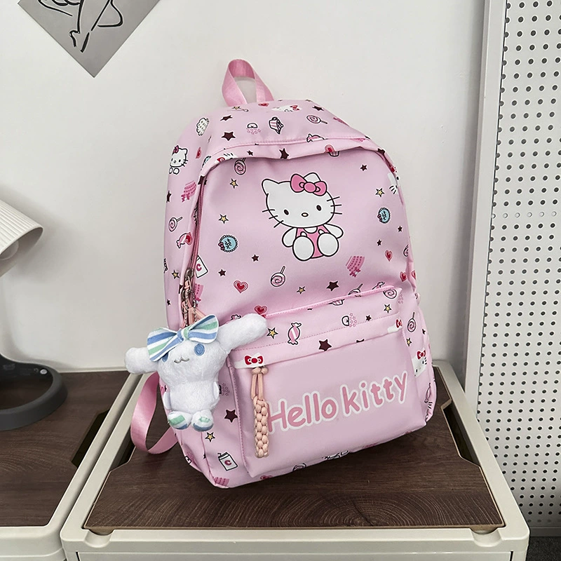 Рюкзак (Sanrio) мультяшный объёмный школьный рюкзак для подростков и школьников, с аксессуаром (опц.)