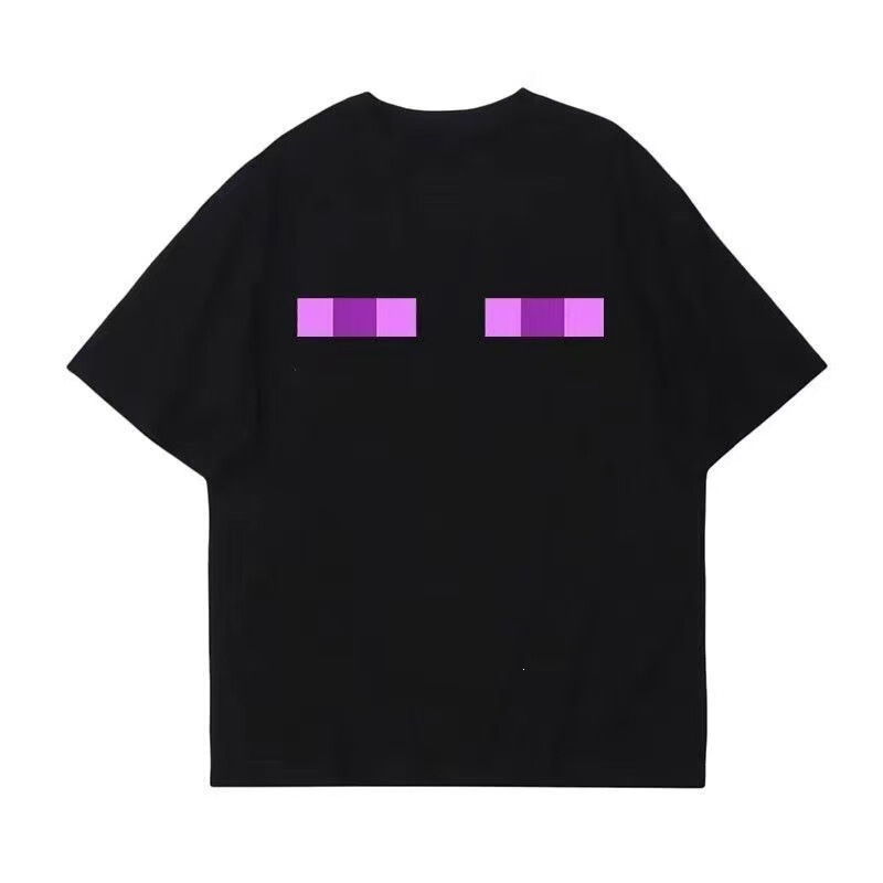 Pure Cotton Minecraft Creeper Game Merchandise Printed Short-Sleeve T-Shirt Unisex Loose Fit Summer Fashion Pure Cotton Minecraft Creeper Game Merchandise Printed Short-Sleeve T-Shirt Unisex Loose Fit Summer Fashion