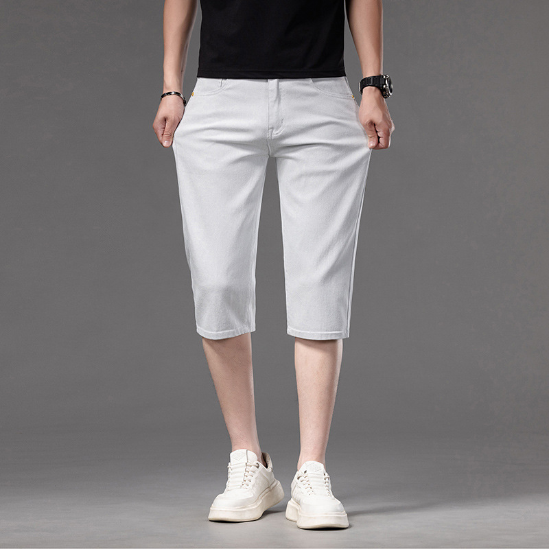 Fengshe Men's Wear/2025 Summer Thin Tencel Casual Pants Capri Pants Small Straight 7-point Pants Breathable