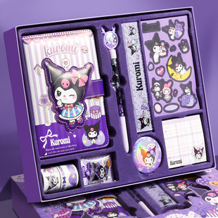 %Xixi Recommends # # Sanrio Notebook Set Kuromi Melody Gift Box Children's Cute Stationery Gift