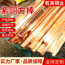 供应T2紫铜方棒弯折焊接红铜棒任意切割模具实心接地紫铜棒铜排