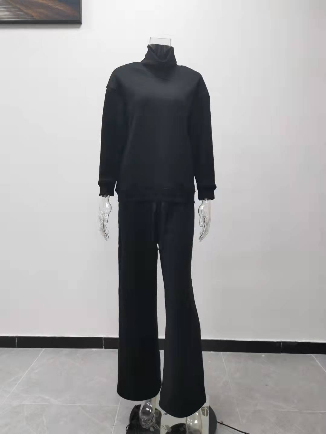 Spring, Autumn Season Daily Street Women's Casual Solid Color Cotton Blend Spandex Pant Co-ord Set Pants Sets