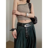 Dây thắt lưng Design ниша, широкий ремень со звездой, женские декоративные аксессуары