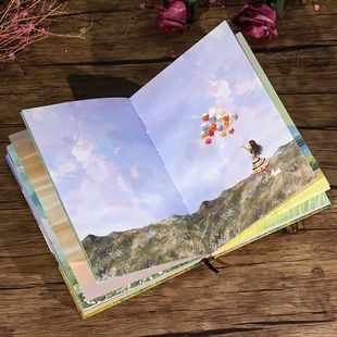 Life Is a Wilderness Illustration Coloring Page Diary Thickened Notebook Ledger High-Value Creative Retro Student Gift