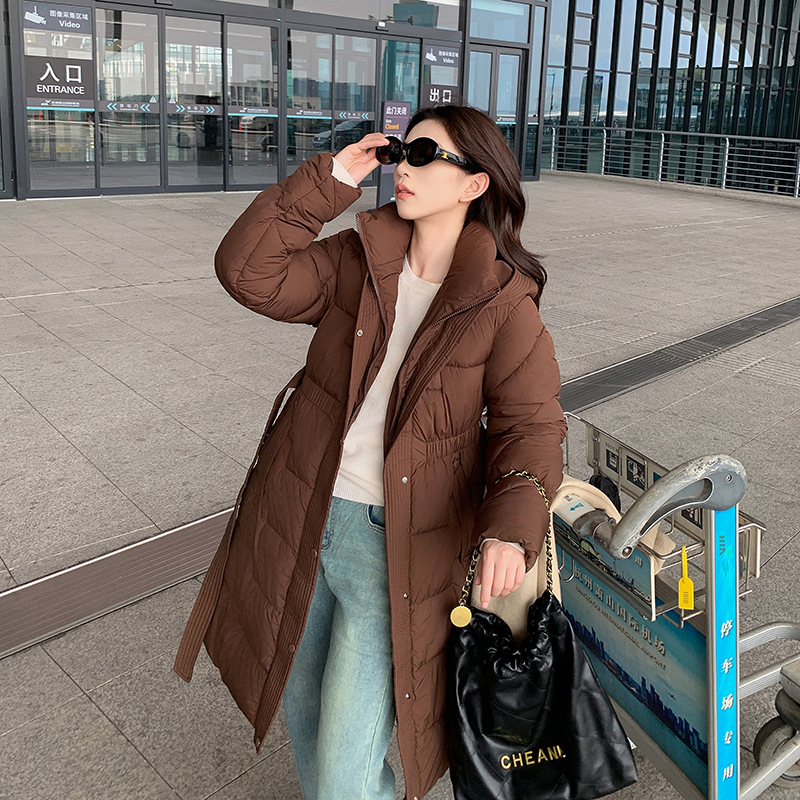 2024 invierno nuevo estilo de moda suelta cintura delgada y gruesa chaqueta de algodón cálida