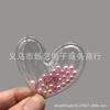 Transparent nail sequins for St. Valentine's Day for contouring, ceramics, accessory, hairgrip