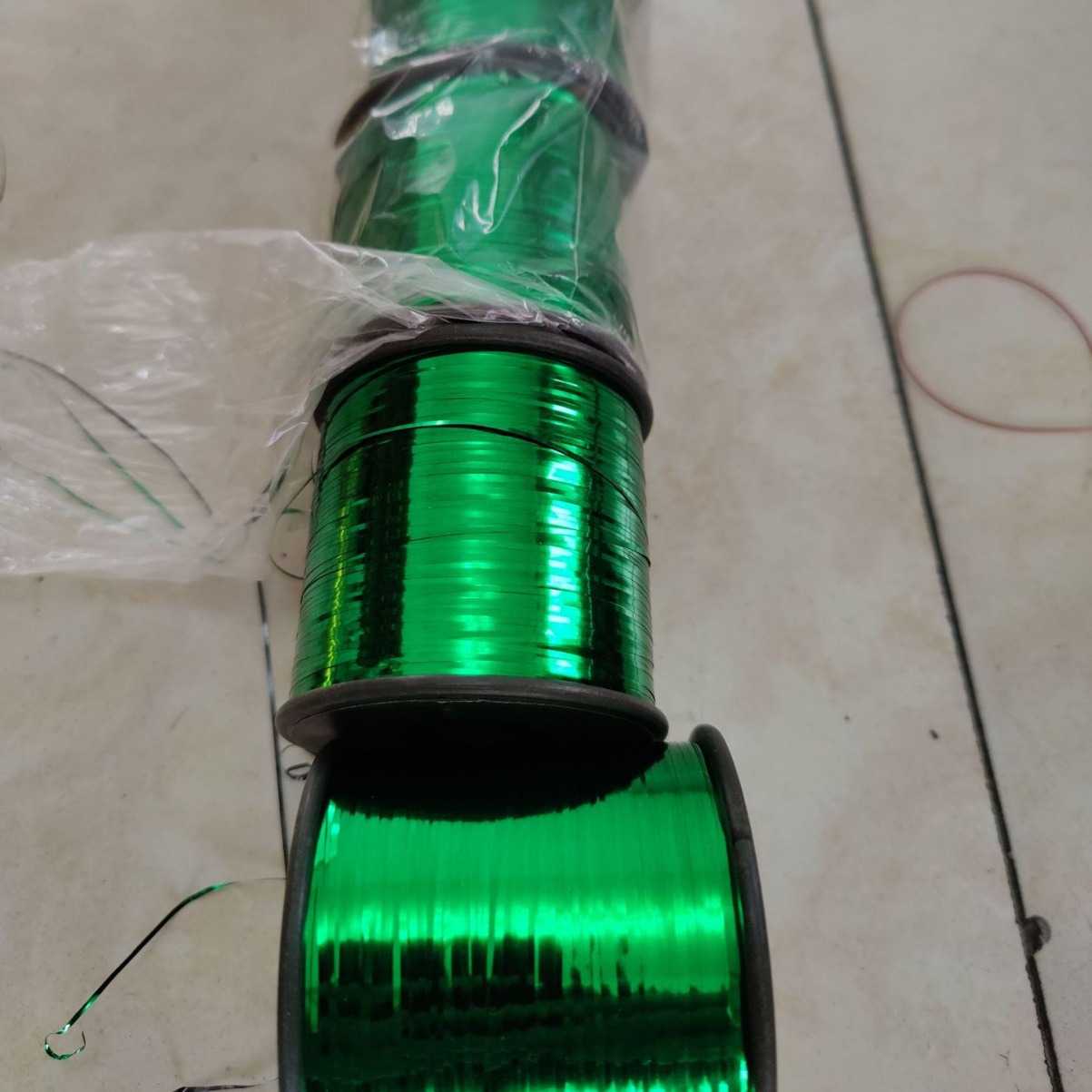 扁平高亮光金丝线扁平梅红金属质感亮纱红金光金属光泽亮丽丝线