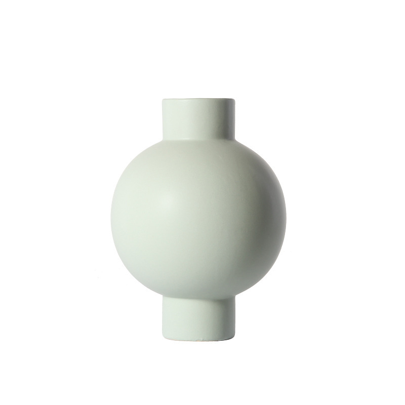 Nórdico creativo tamaño simple florero de cerámica decoración salón TV gabinete pasillo comedor arreglo floral Decoración