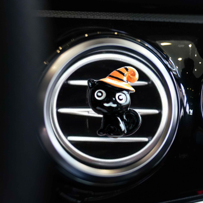 Salidas de aire de Halloween de automóviles aromatizadas nuevas adorables y carnosas consola central de automóviles decoraciones de aire acondicionado