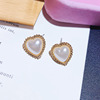 Silver needle from pearl, fashionable advanced universal earrings, high-quality style, light luxury style, wholesale