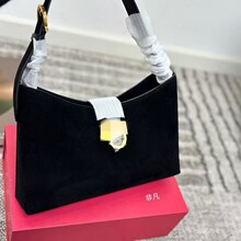 菲家TRIFOLIO女士亮面牛皮简约通勤单肩手提包腋下包