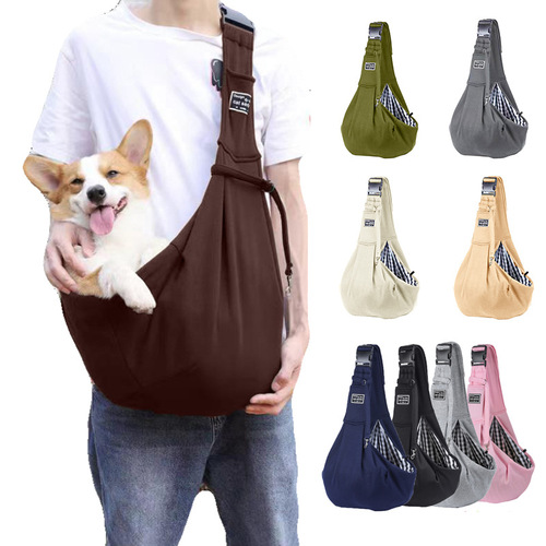 Cross-border pet travel crossbody cat bag, dog adjustable buckle bag, large capacity portable pet backpack